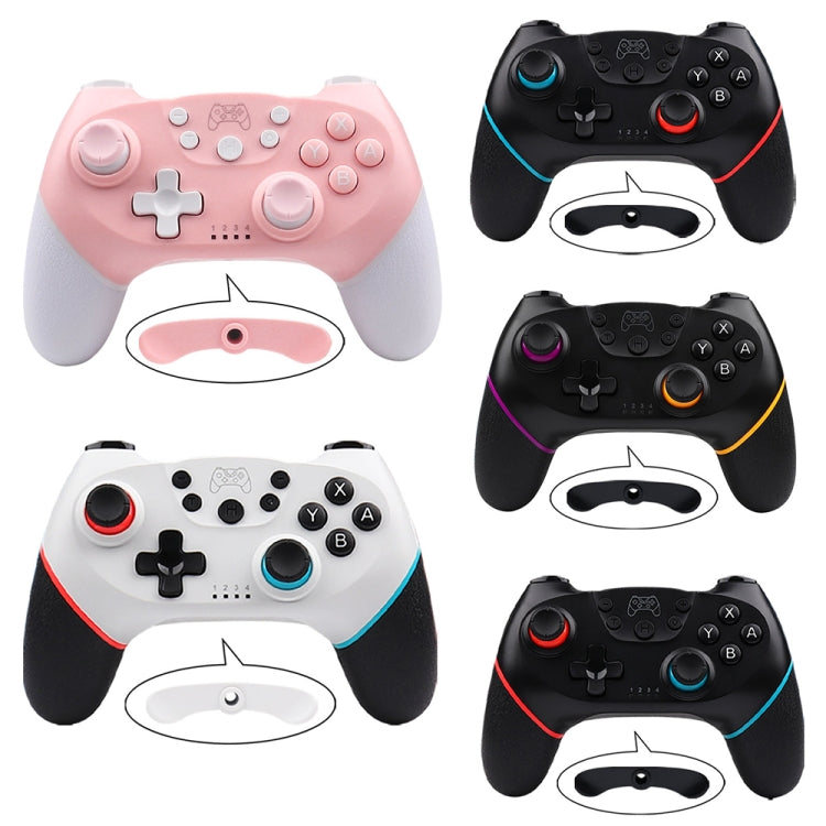 For Nintendo Switch Pro Wireless Bluetooth Handle with Macro Programming & Somatosensory Wake-up(White Pink) by buy2fix