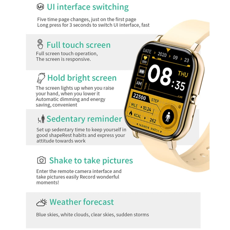 H10 1.69 inch Screen Bluetooth Call Smart Watch, Support Heart Rate/Blood Pressure/Sleep Monitoring, Color: Silver Net+Silicone by buy2fix