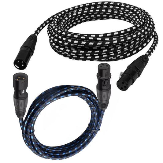 KN006 20m Male To Female Canon Line Audio Cable Microphone Power Amplifier XLR Cable(Black Blue) by buy2fix