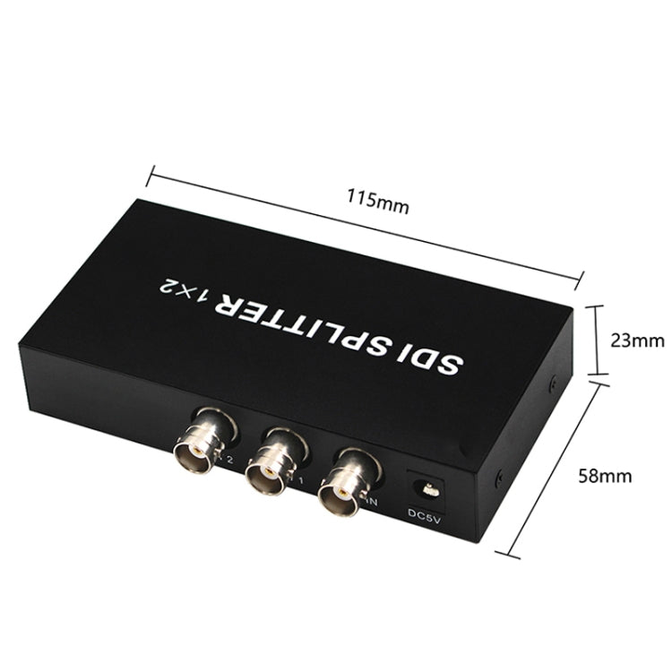 1 In 2 Out SD-SDI / HD-SDI / 3G-SDI Distribution Amplifier Video SDI Splitter(EU Plug) - Splitter by buy2fix | Online Shopping UK | buy2fix