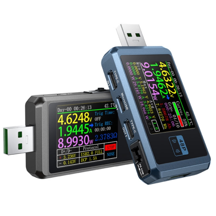 FNIRSI FNB48P USB Mobile Phone DC Power Charger Detector, Color: Bluetooth Blue - Current & Voltage Tester by FNIRSI | Online Shopping UK | buy2fix