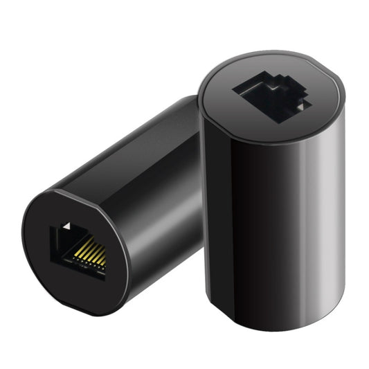 YM88013-Y Lightning Protection Version Network Straight-Through Head RJ45 Network Cable Double Pass Head(Black) by buy2fix