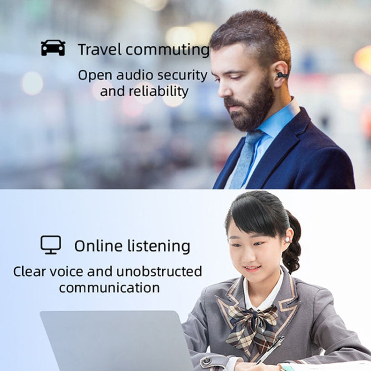 M-S8 Wireless Stereo Single Ear Clip-on Bluetooth Earphone(Black) by buy2fix