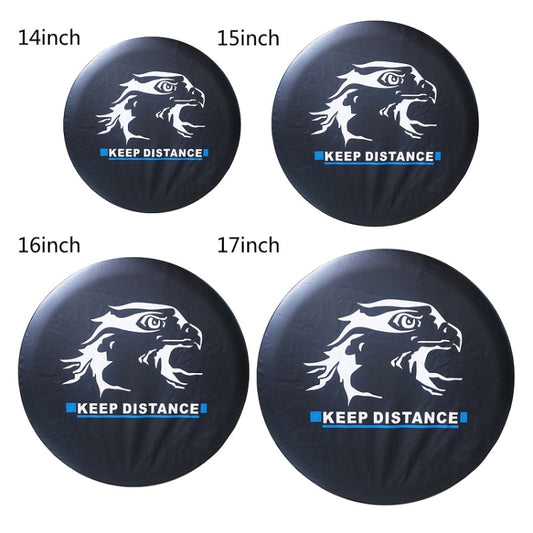 17 inch PVC Faux Leather Spare Wheel Cover Rear Tire Protector by buy2fix