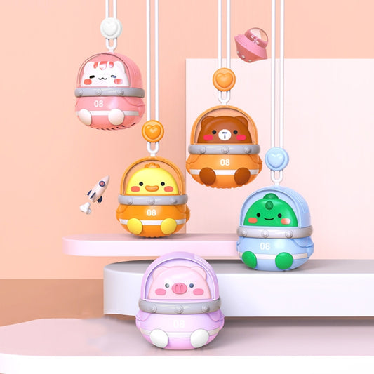CS1327 Small USB Charging Cartoon Hanging Neck Fan Portable Leafless Silent Mini Fan(Bear) by buy2fix