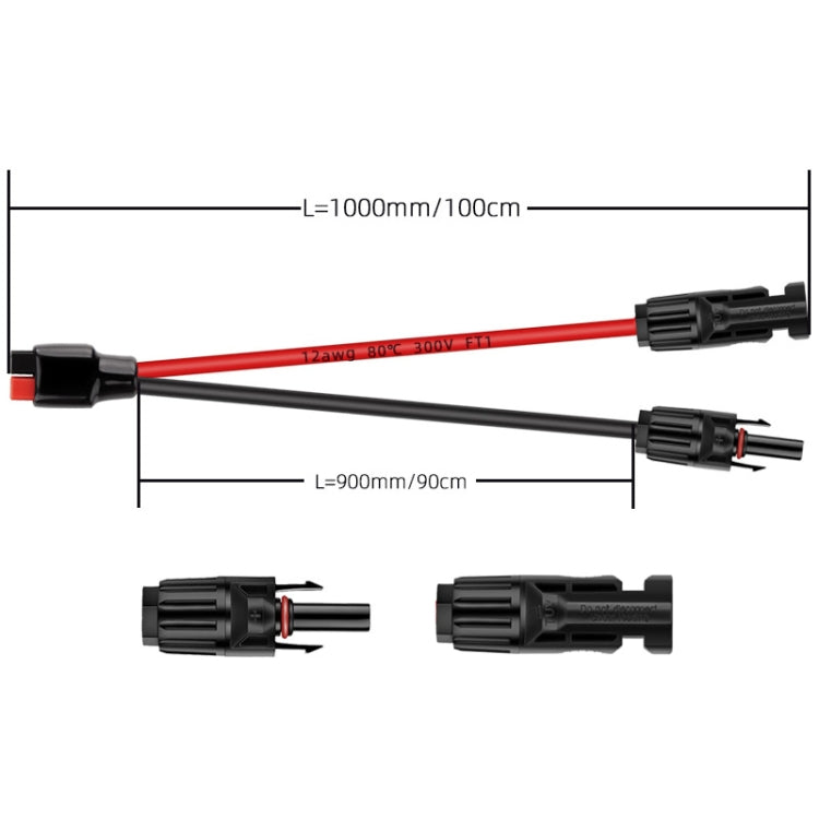 1.0m MC4 to 30A Anderson Mobile Energy Storage Battery Charging Cable - DIY Cables by buy2fix | Online Shopping UK | buy2fix