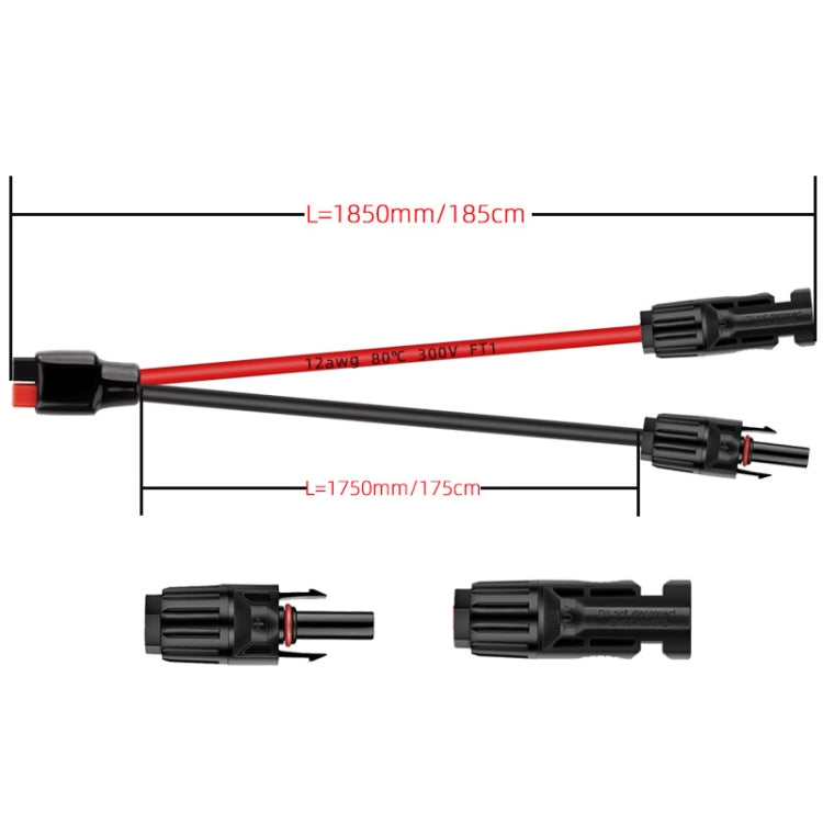 1.85m MC4 to 30A Anderson Mobile Energy Storage Battery Charging Cable - DIY Cables by buy2fix | Online Shopping UK | buy2fix
