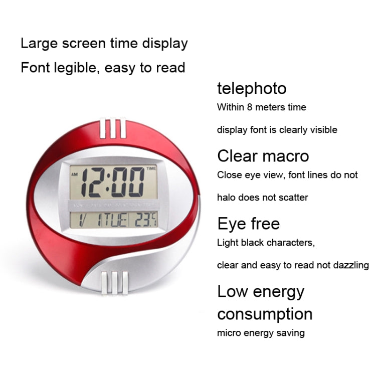 3885N Modern Silent Electronic Clock LCD Large Character Clock(Blue) - Wall Clock by buy2fix | Online Shopping UK | buy2fix