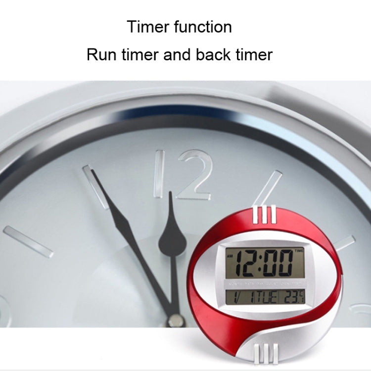 3885N Modern Silent Electronic Clock LCD Large Character Clock(Blue) - Wall Clock by buy2fix | Online Shopping UK | buy2fix