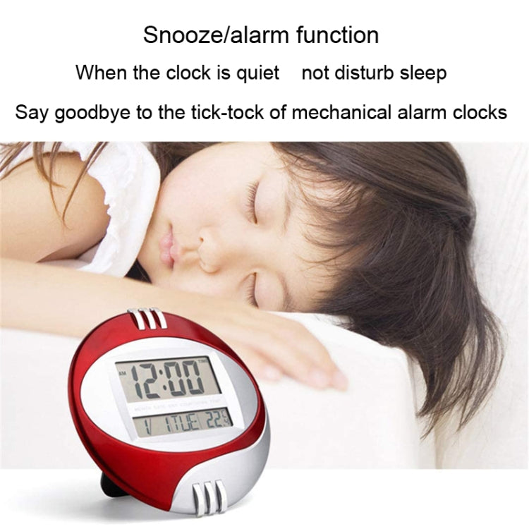 3885N Modern Silent Electronic Clock LCD Large Character Clock(Blue) - Wall Clock by buy2fix | Online Shopping UK | buy2fix