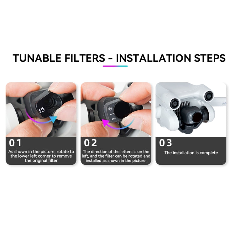 For DJI Mini 3 Pro RCSTQ PL Filters Drone Accessoires 4 In 1 ND/PL 8/16/32/64 by RCSTQ