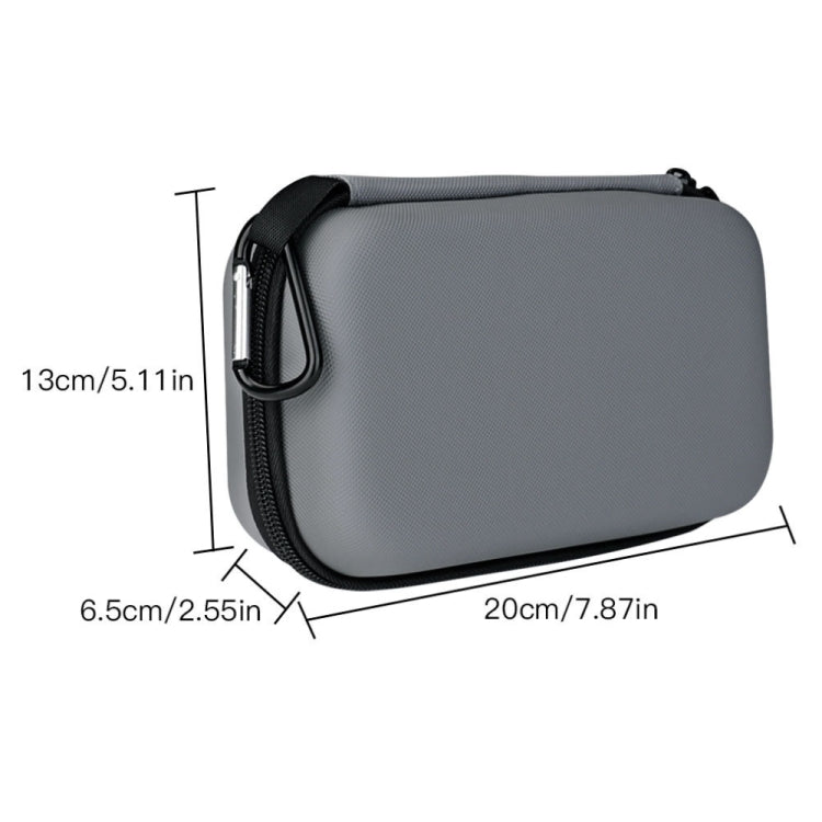 For DJI Action 2 RCSTQ Action Camera Hard Case Accessory Bag(Silver Gray) - Case & Bags by RCSTQ | Online Shopping UK | buy2fix