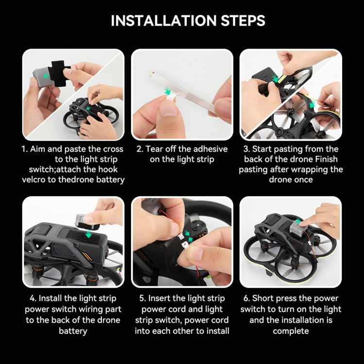 For DJI Avata RCSTQ Light-emitting Light Strip Night Flight Warning Light Strip(Blue) by RCSTQ