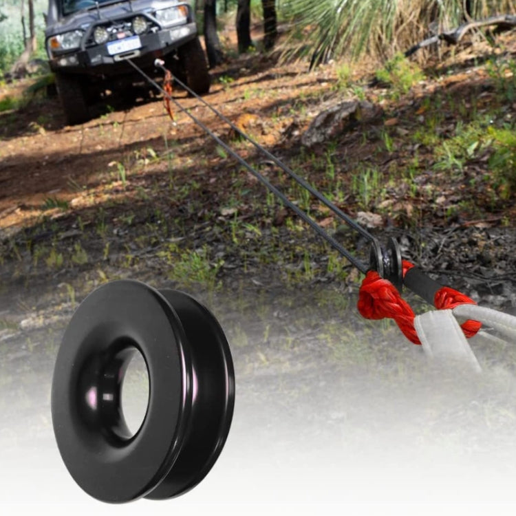 Aluminum Snatch Recovery Ring For 3/8" & 1/2" Rope(Red) by buy2fix