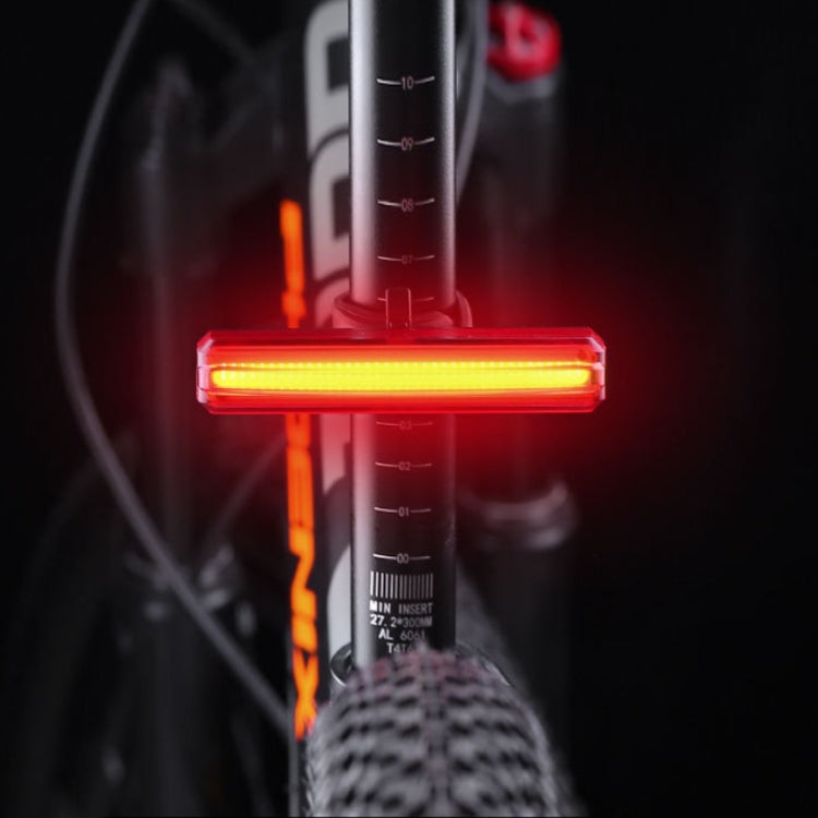 Bicycle Tail Light USB Rechargeable Waterproof Night Riding Warning Light(White) by buy2fix