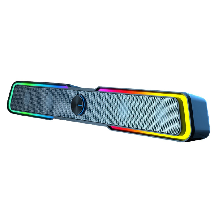 Wired+Bluetooth Version HP DHE6002S RGB Lights HiFi Sound Effect Computer Audio Desktop Long Strip Speakers - by HP | Online Shopping UK | buy2fix