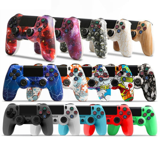 For PS4 Wireless Bluetooth Game Controller With Light Strip Dual Vibration Game Handle(Lightning) by buy2fix