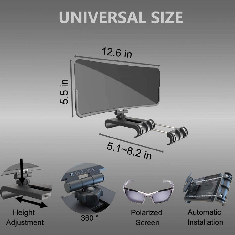 360 Degree Adjustable Car Driver Sun Visor, Color: Ordinary Board - Interior Mirrors by buy2fix | Online Shopping UK | buy2fix