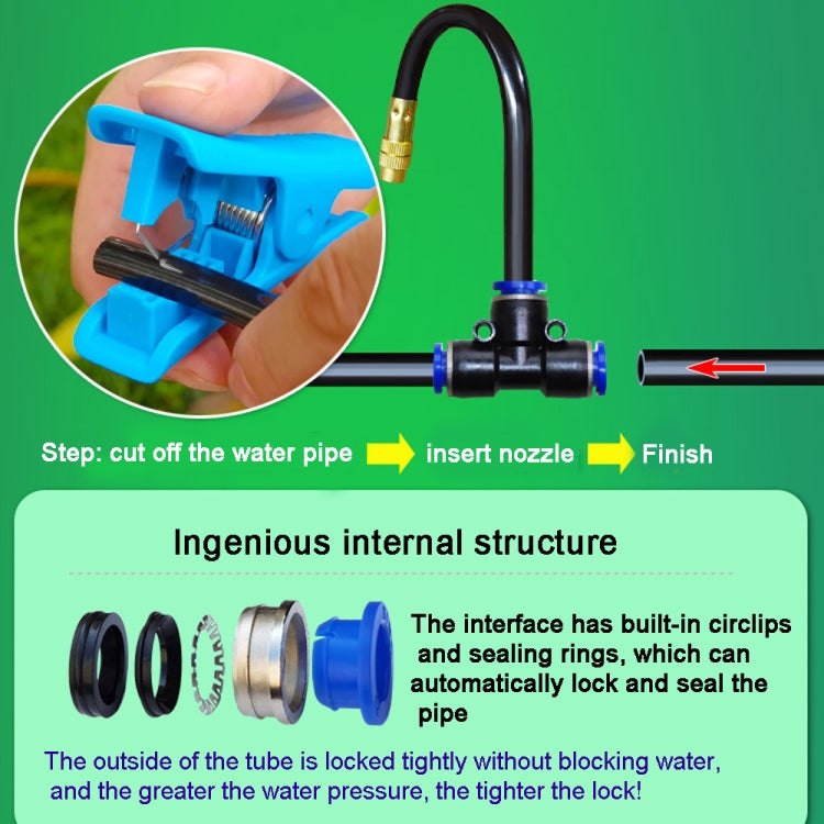 15m Kit Brass Misting Nozzles Bend Arbitrarily Atomized Sprayer Garden Irrigation - Watering & Irrigation by buy2fix | Online Shopping UK | buy2fix