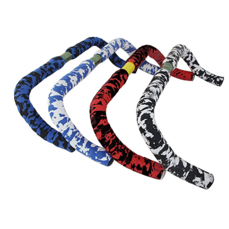 Camouflage Bicycle Curved Handlebar Straps(White Black) by buy2fix