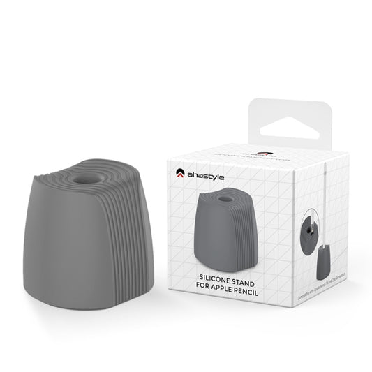 For Apple Pencil 1 / 2 AhaStyle PT-LC04 Handwriting Pen Silicone Base Stand(Black) by AhaStyle