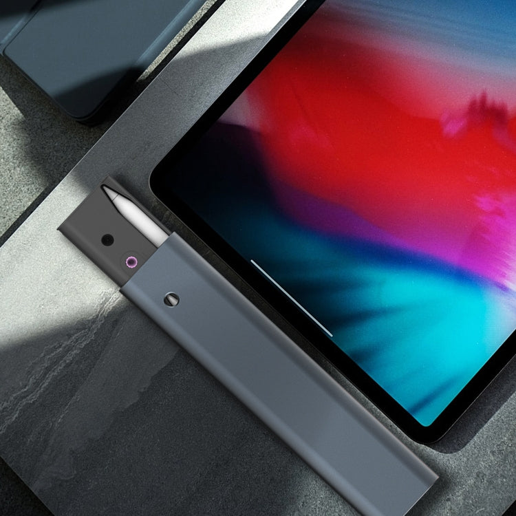 For Apple Pencil 1 / 2 AhaStyle PT145 Aluminum Storage Pen Case(Silver) by AhaStyle