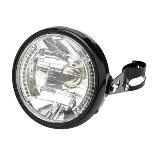 Motorcycle 7 Inch LED Headlamp Angel Ring Steering Function With Bracket(Shock Absorber Diameter 35-43MM) by buy2fix