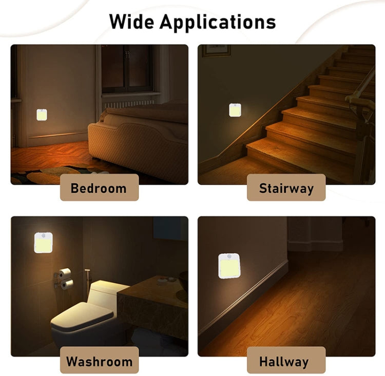 NL2022 Night Light With Motion Sensor AC Plug In Dimmable Cabinet Light ,EU Plug by buy2fix