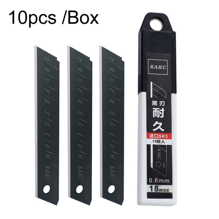 KAKC-18 Black Blade Cutter Blade 18mm Wall Cutter Blade, Specification: 10pcs /Box - Gadgets by buy2fix | Online Shopping UK | buy2fix