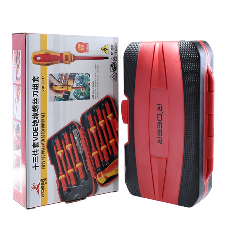 RDEER VDE-9913 13 In 1 Insulated Screwdriver Set Screwdriver Electrician Tools by RDEER