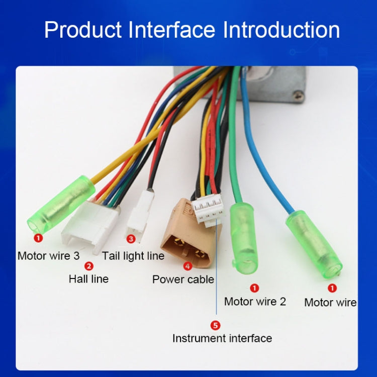24V/36V/48V Sine Wave Brushless DC Electric Vehicle Controller 350W Controller Circuit Board - Accessories & Parts by buy2fix | Online Shopping UK | buy2fix