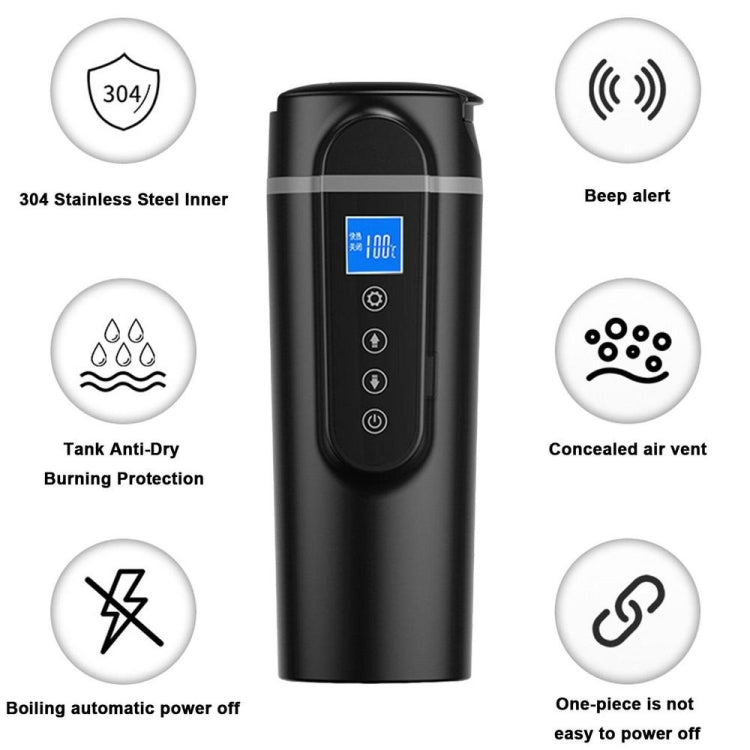 SUITU HQ-3900 24V/12V Car/Truck Heated Coffee Mug Smart Mug,Spec: Large Screen White - Heating Cups by SUITU | Online Shopping UK | buy2fix