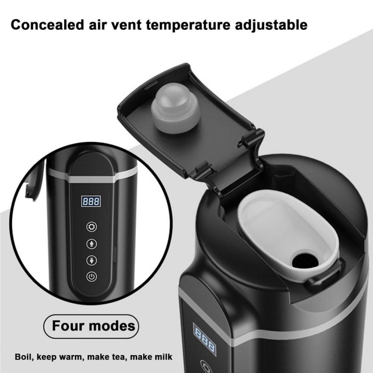 SUITU HQ-3900 24V/12V Car/Truck Heated Coffee Mug Smart Mug,Spec: Small Screen Black - Heating Cups by SUITU | Online Shopping UK | buy2fix