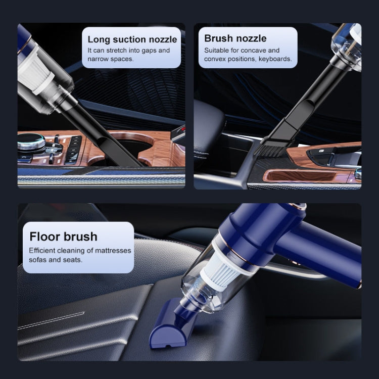 SUITU ST-6638 Car Wireless Vacuum Cleaner Suction and Blower Integrated With Light ,Spec: Luxury Type-A Charge - Vacuum Cleaner by SUITU | Online Shopping UK | buy2fix