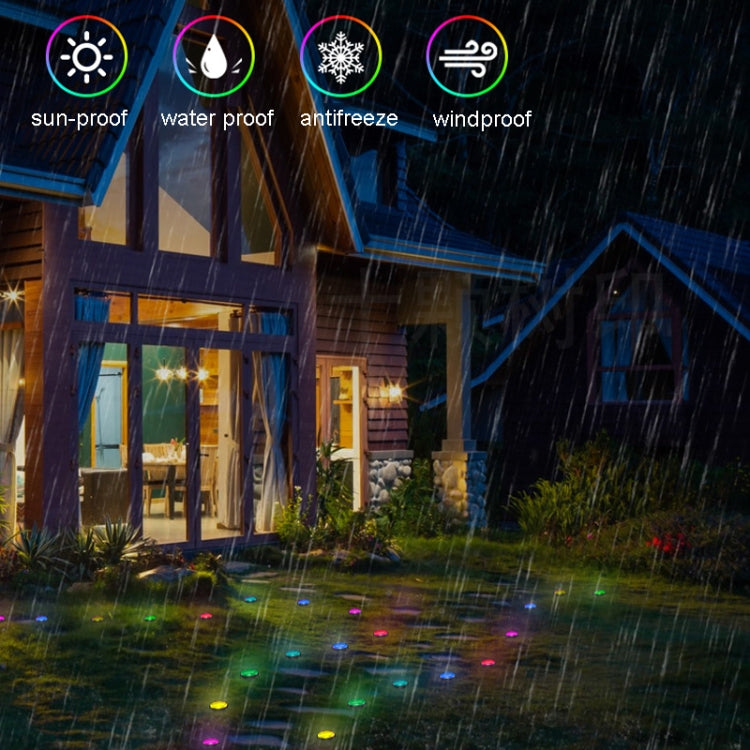 SKS-JZ-13 DC 12V 10m 15 LEDs Bluetooth RGB Lawn Light String Waterproof LED Buried Lights US Plug - Buried Lights by buy2fix | Online Shopping UK | buy2fix