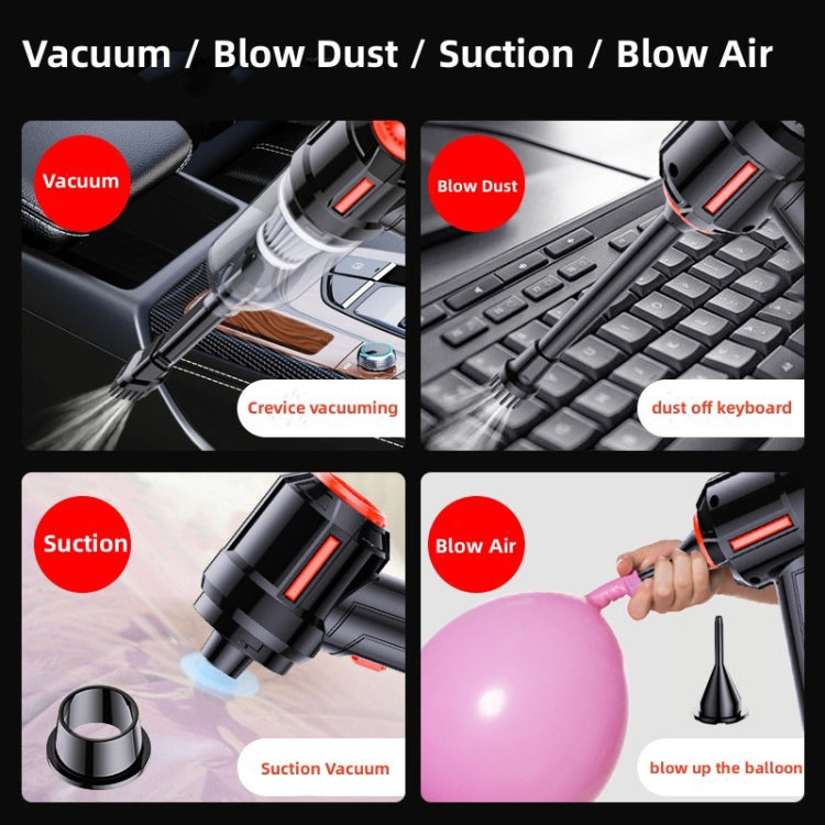 SUITU ST-6629 3 In 1 5500pa Car Wireless Vacuum Cleaner Blowing Suction And Pumping 3 Modes Black -Seat Charge - Vacuum Cleaner by SUITU | Online Shopping UK | buy2fix