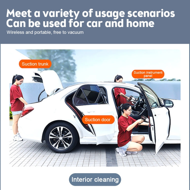 SUITU ST-6629 3 In 1 5500pa Car Wireless Vacuum Cleaner Blowing Suction And Pumping 3 Modes Black -Seat Charge - Vacuum Cleaner by SUITU | Online Shopping UK | buy2fix