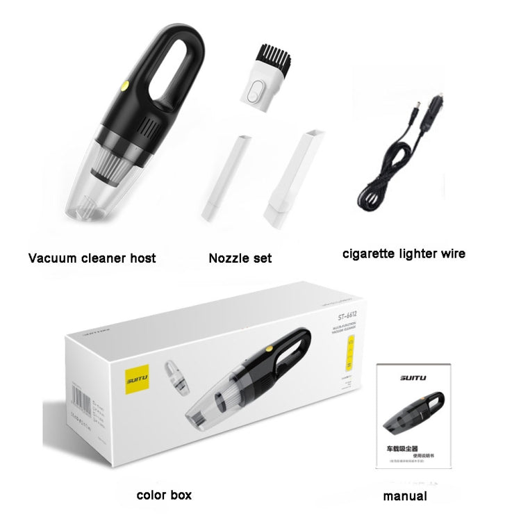 SUITU ST-6612A 5000pa 120W Wired Car Vacuum Cleaner Handheld High Power Dust Suction Machine(Black) - Vacuum Cleaner by SUITU | Online Shopping UK | buy2fix