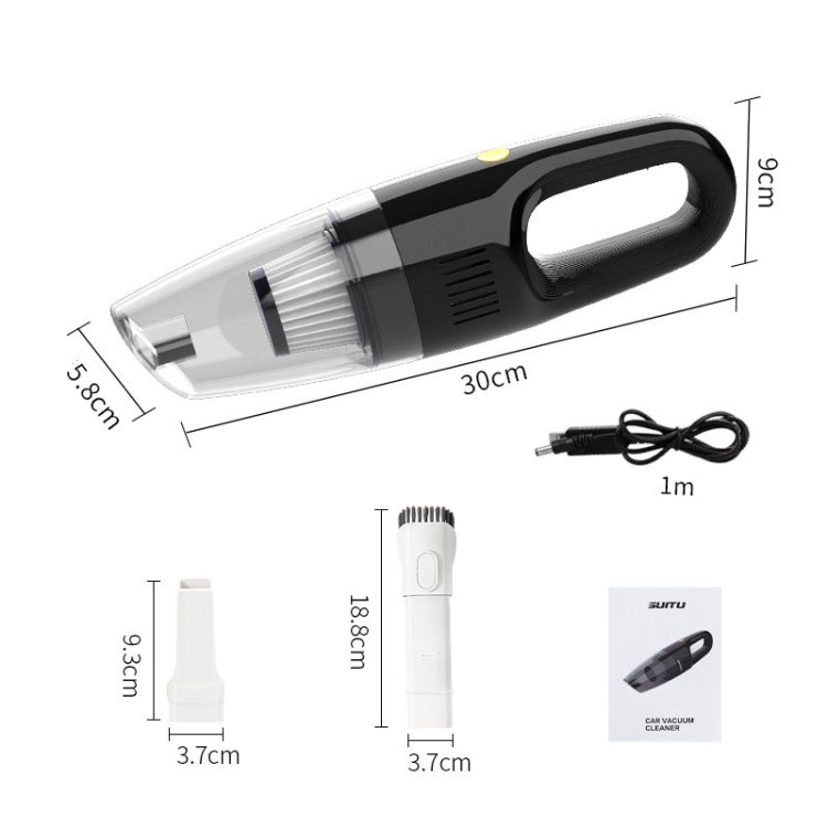 SUITU ST-6612A 5000pa 120W Wired Car Vacuum Cleaner Handheld High Power Dust Suction Machine(White) - Vacuum Cleaner by SUITU | Online Shopping UK | buy2fix