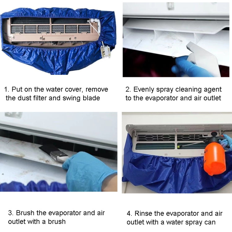 1-2P Air Conditioner Cleaning Cover With Drain Outlet 1pc Cover - Air Conditioner Parts by buy2fix | Online Shopping UK | buy2fix
