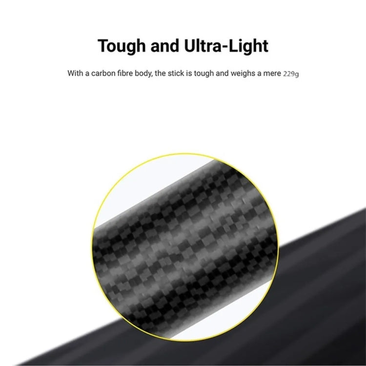 3m Carbon Fiber Extended Monopod Invisible Selfie Stick For Insta360 / DJI Action / GoPro / Xiao Yi Sports Camera - Extendable Pole by buy2fix | Online Shopping UK | buy2fix