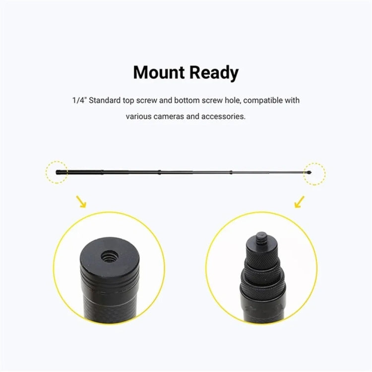 3m Carbon Fiber Extended Monopod Invisible Selfie Stick For Insta360 / DJI Action / GoPro / Xiao Yi Sports Camera - Extendable Pole by buy2fix | Online Shopping UK | buy2fix
