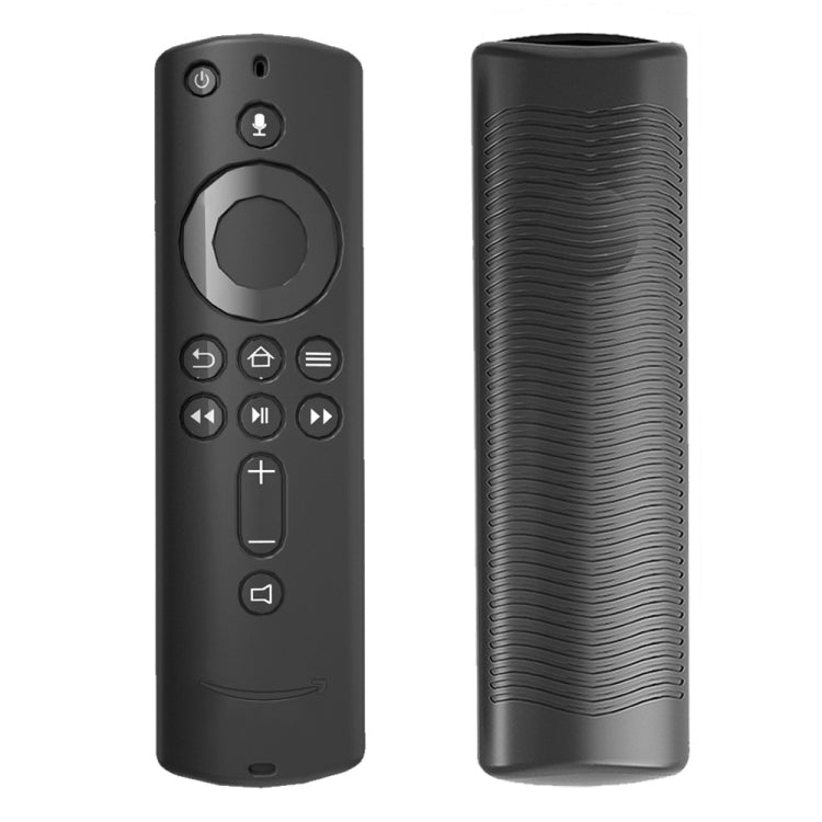For Amazon Fire TV Stick 4K 2nd Remote Control Anti-Fall Silicone Protective Case(Black) - Remote Control Covers by buy2fix | Online Shopping UK | buy2fix