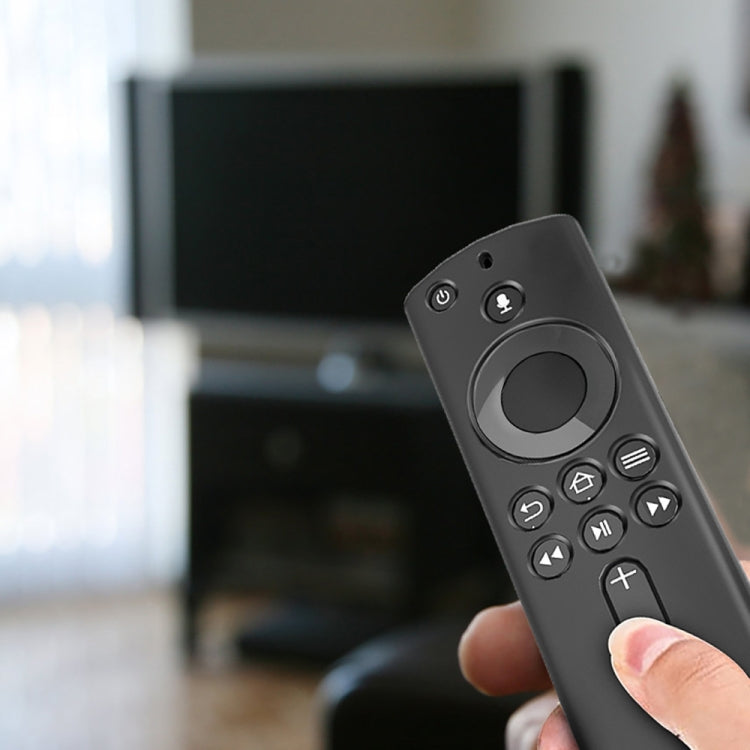 For Amazon Fire TV Stick 4K 2nd Remote Control Anti-Fall Silicone Protective Case(Black) - Remote Control Covers by buy2fix | Online Shopping UK | buy2fix