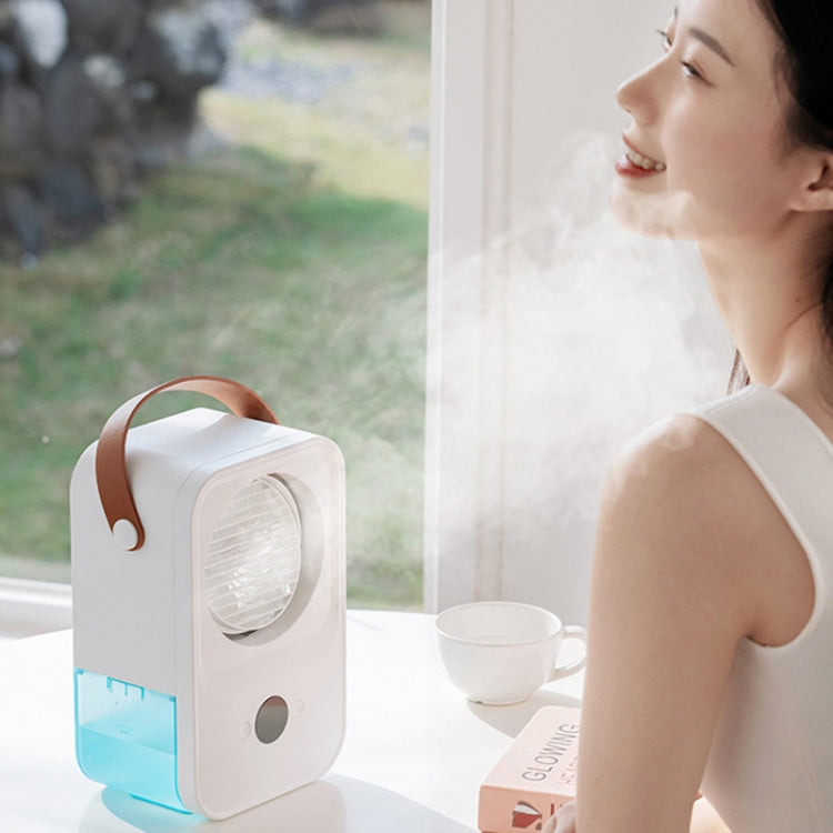 MT-F60 Smart Digital Display USB Charging Air Cooler Desktop Mist Humidification Fan, Mode: Sound Control Version by buy2fix