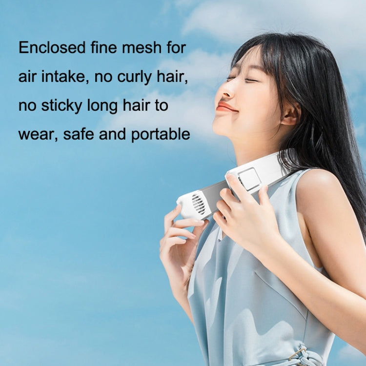 WT-F54 Wind From All Sides Long Battery Life Semiconductor Cooling Hanging Neck Fan(White) by buy2fix
