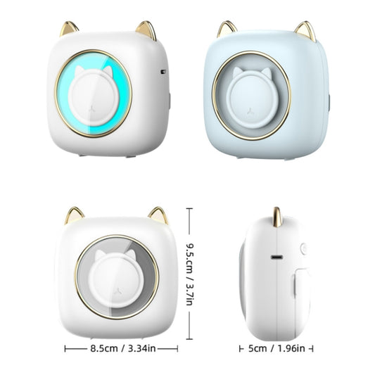 C23 Seven Colors Atmosphere Breathing Light Wireless Thermal Printer, Color: Blue+5 Rolls Thermal Paper by buy2fix