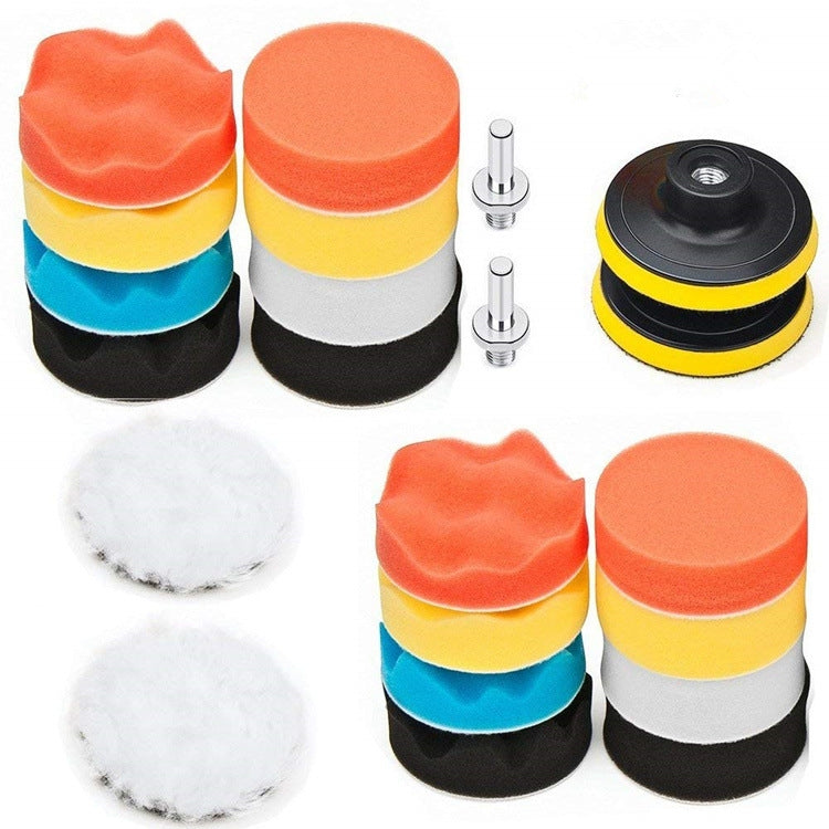 22 In 1 3 Inch Polishing Waxing Pad Sponge Buffing Kit - Polishing Machine & Accessories by buy2fix | Online Shopping UK | buy2fix