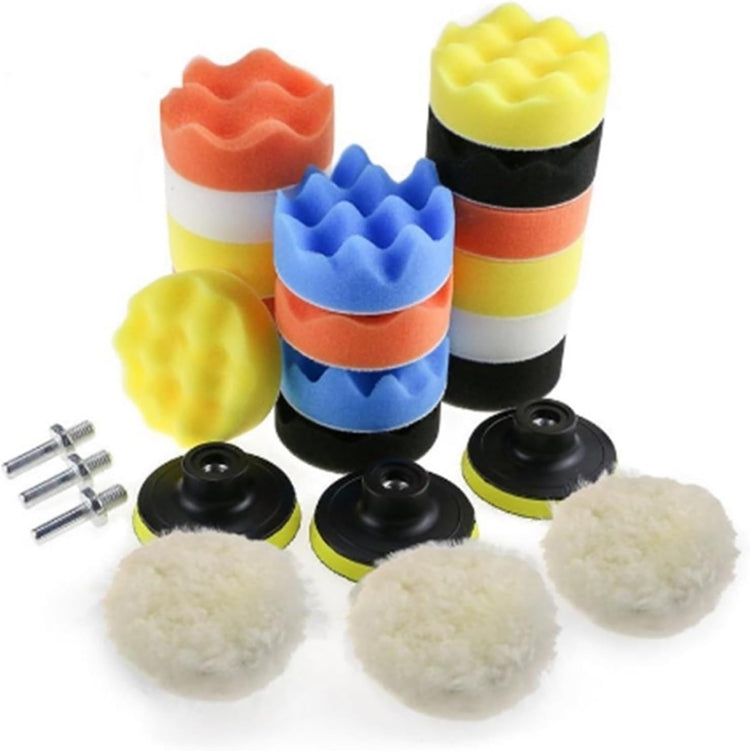 25 In 1 3 Inch Polishing Waxing Pad Sponge Buffing Kit - Polishing Machine & Accessories by buy2fix | Online Shopping UK | buy2fix