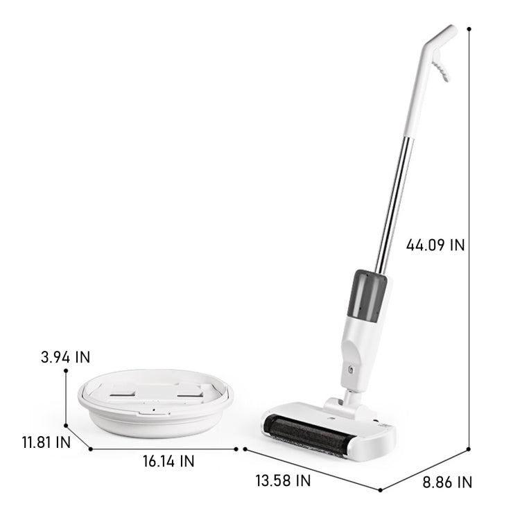 XM001 Smart Wireless Electric Vacuum Cleaner Sweeping and Mopping Integrated Floor Washer, Spec: 4800pa Gray by buy2fix